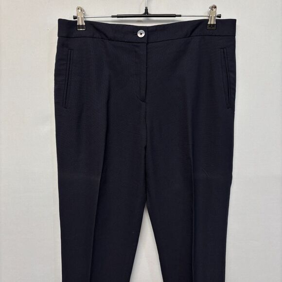 Tory Burch Women Wool Stretch Dress Pants Trouser Size 10 Dark Blue D043 -17 - Picture 13 of 16